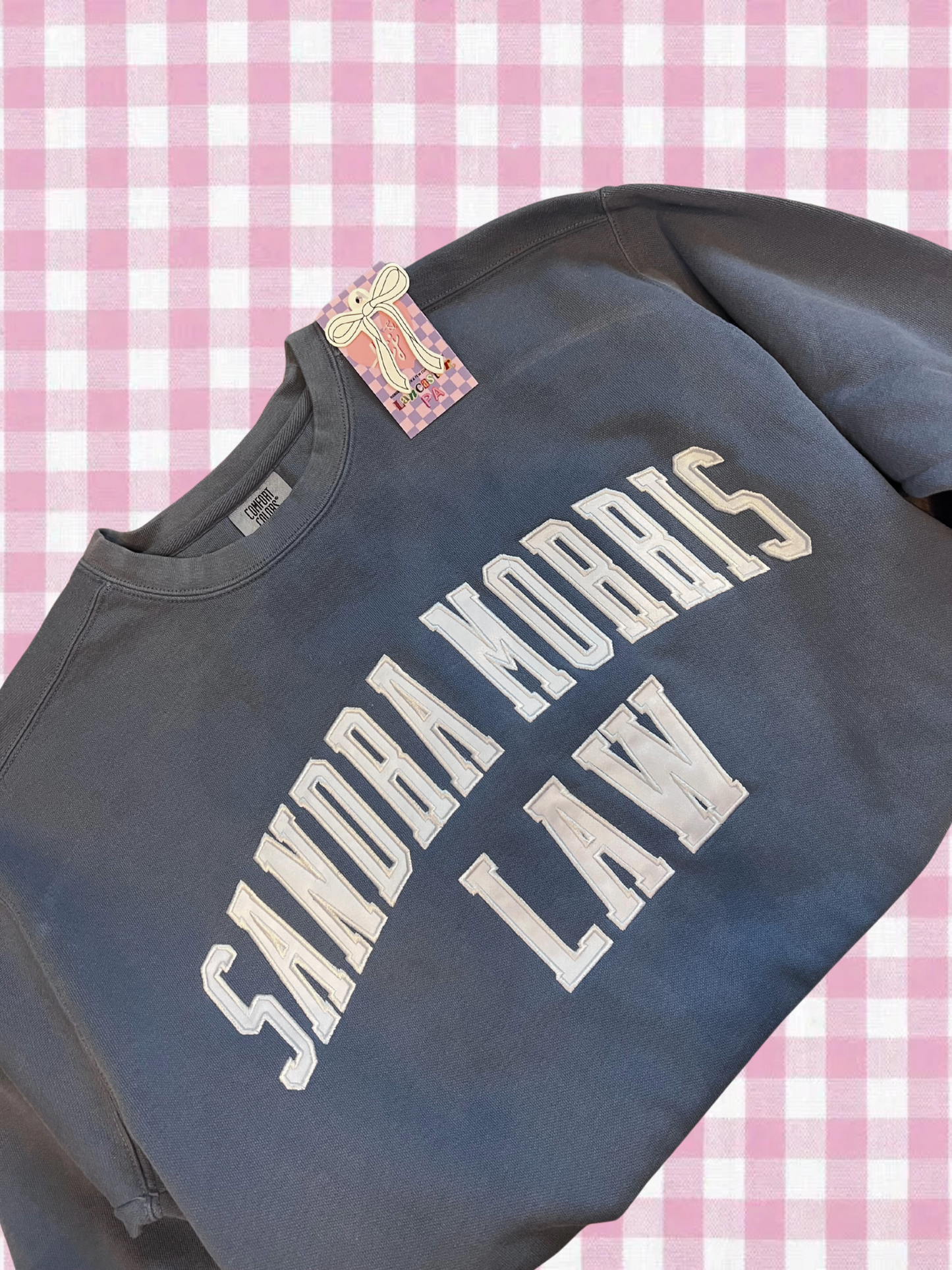 Sandra Morris Law Appliqué Sweatshirt