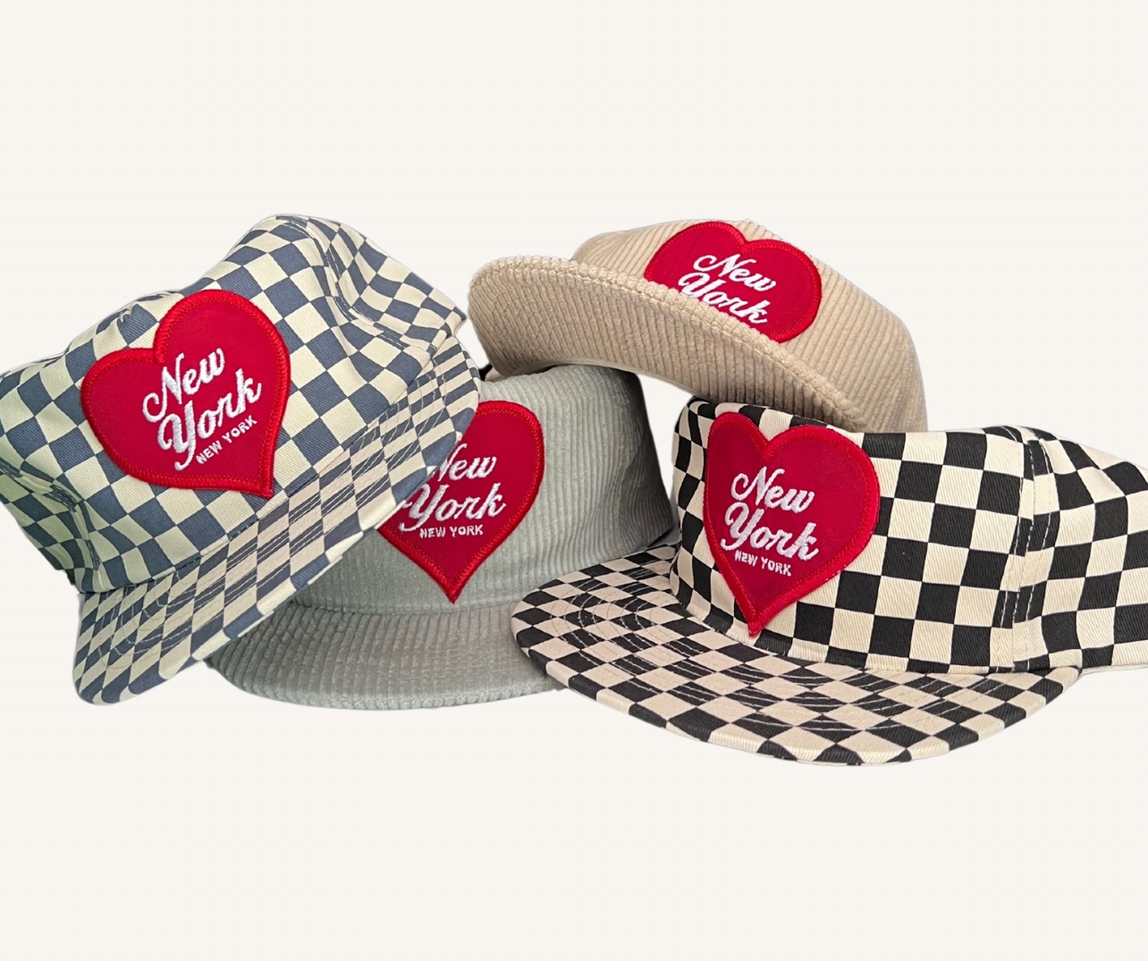 Checkered NY Flat Brim